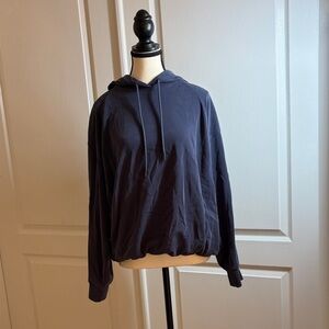 Athleta Navy Hooded Pullover Sweatshirt